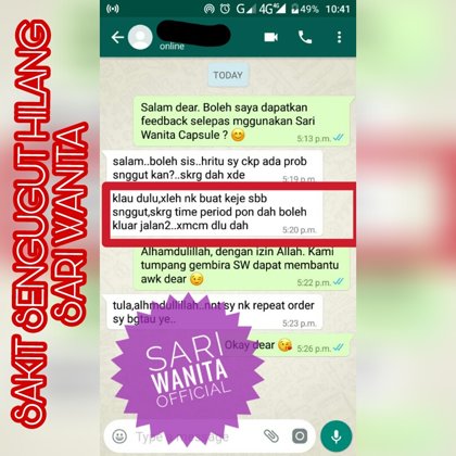 Masalah sengugut teruk hilang